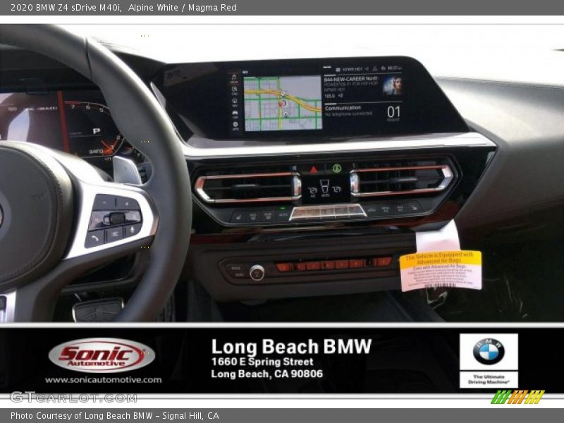 Alpine White / Magma Red 2020 BMW Z4 sDrive M40i