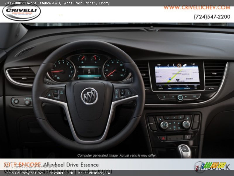White Frost Tricoat / Ebony 2019 Buick Encore Essence AWD