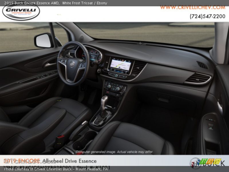 White Frost Tricoat / Ebony 2019 Buick Encore Essence AWD