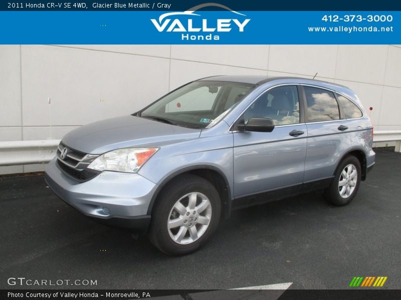 Glacier Blue Metallic / Gray 2011 Honda CR-V SE 4WD
