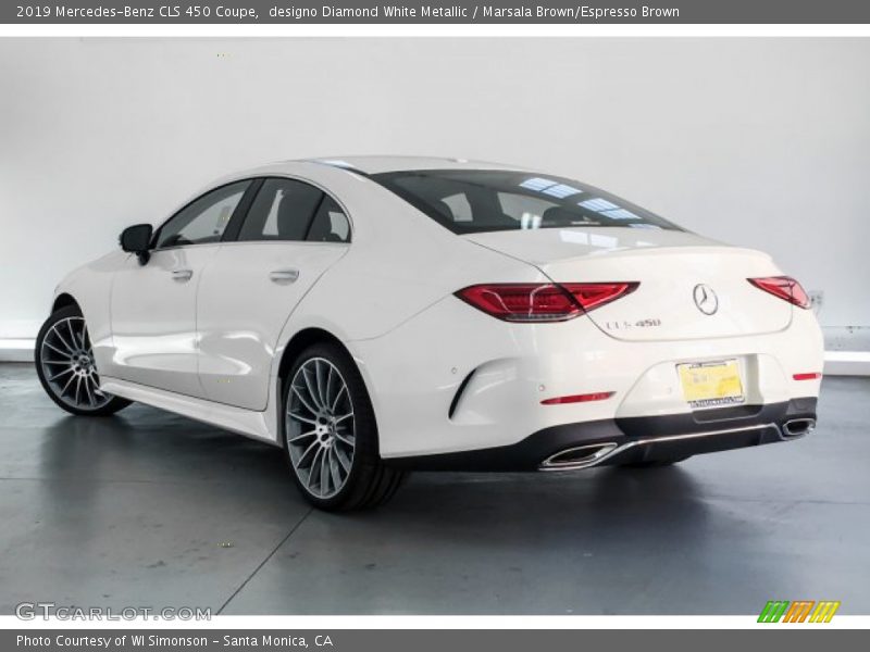 designo Diamond White Metallic / Marsala Brown/Espresso Brown 2019 Mercedes-Benz CLS 450 Coupe