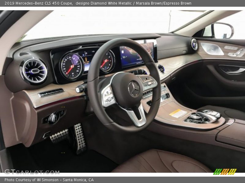 designo Diamond White Metallic / Marsala Brown/Espresso Brown 2019 Mercedes-Benz CLS 450 Coupe