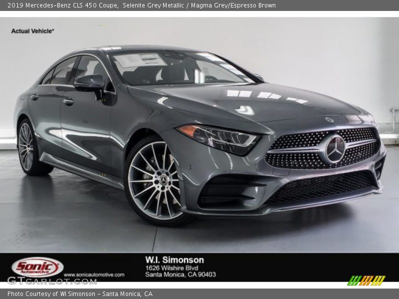 Selenite Grey Metallic / Magma Grey/Espresso Brown 2019 Mercedes-Benz CLS 450 Coupe
