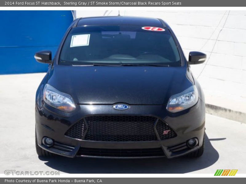 Sterling Gray / ST Smoke Storm/Charcoal Black Recaro Sport Seats 2014 Ford Focus ST Hatchback