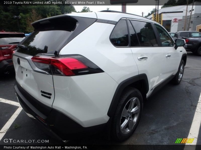 Blizzard White Pearl / Black 2019 Toyota RAV4 Limited AWD Hybrid