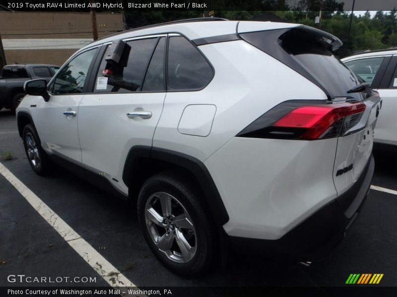 Blizzard White Pearl / Black 2019 Toyota RAV4 Limited AWD Hybrid