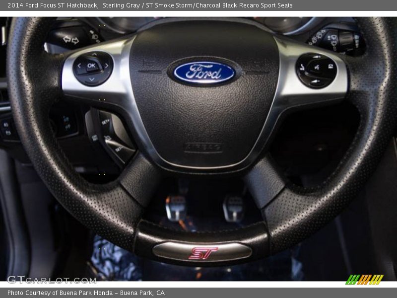 Sterling Gray / ST Smoke Storm/Charcoal Black Recaro Sport Seats 2014 Ford Focus ST Hatchback
