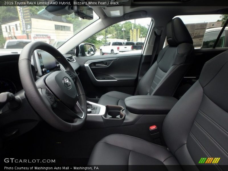 Blizzard White Pearl / Black 2019 Toyota RAV4 Limited AWD Hybrid
