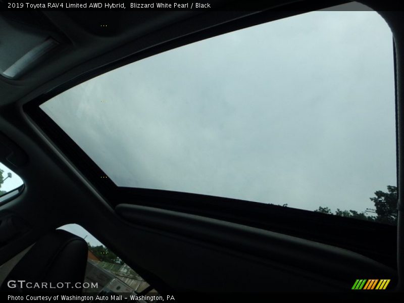 Blizzard White Pearl / Black 2019 Toyota RAV4 Limited AWD Hybrid
