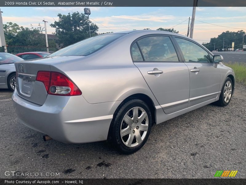 Alabaster Silver Metallic / Gray 2009 Honda Civic LX Sedan