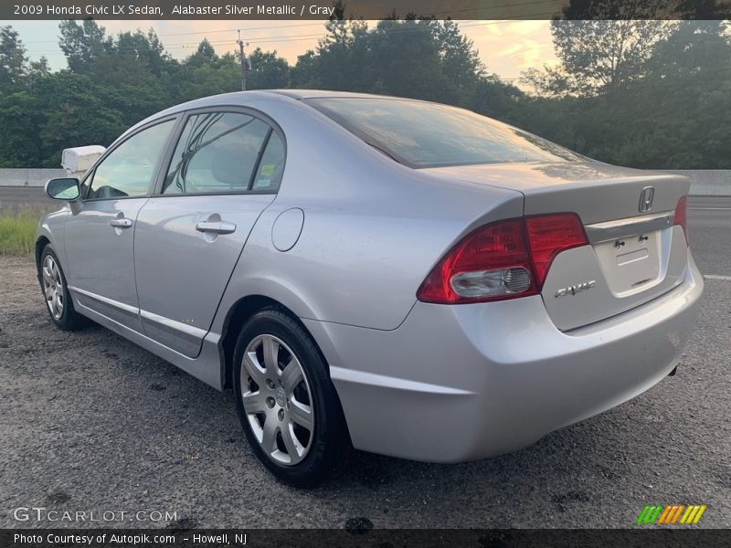 Alabaster Silver Metallic / Gray 2009 Honda Civic LX Sedan