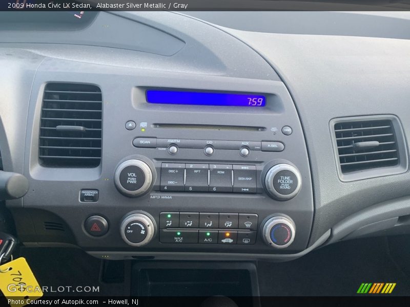Alabaster Silver Metallic / Gray 2009 Honda Civic LX Sedan