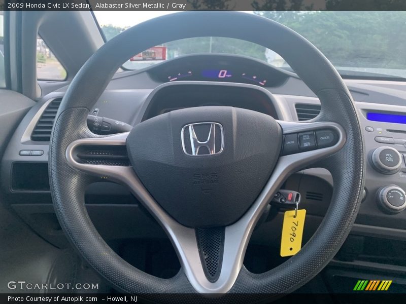 Alabaster Silver Metallic / Gray 2009 Honda Civic LX Sedan