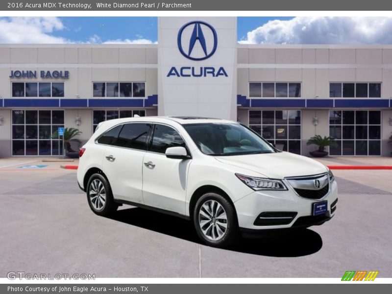 White Diamond Pearl / Parchment 2016 Acura MDX Technology