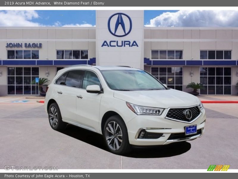 White Diamond Pearl / Ebony 2019 Acura MDX Advance