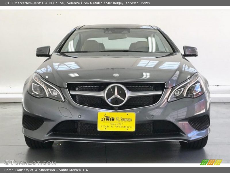 Selenite Grey Metallic / Silk Beige/Espresso Brown 2017 Mercedes-Benz E 400 Coupe