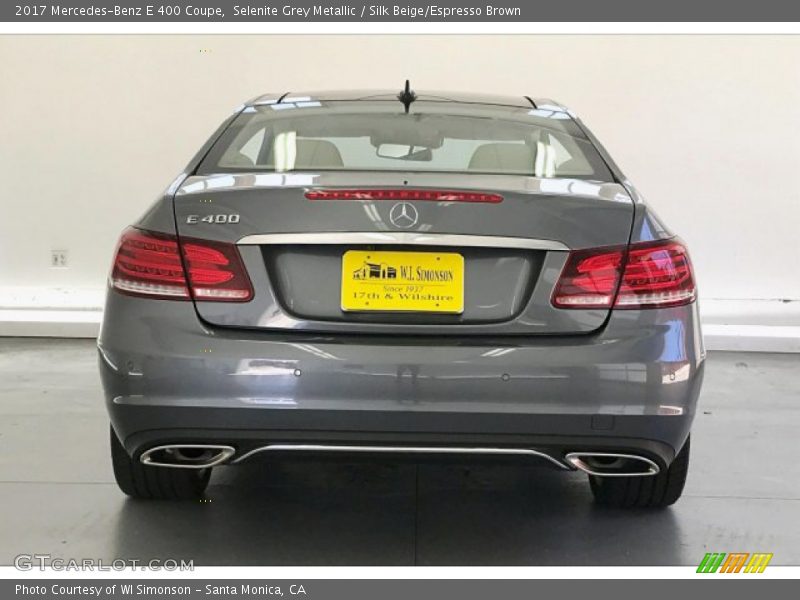 Selenite Grey Metallic / Silk Beige/Espresso Brown 2017 Mercedes-Benz E 400 Coupe