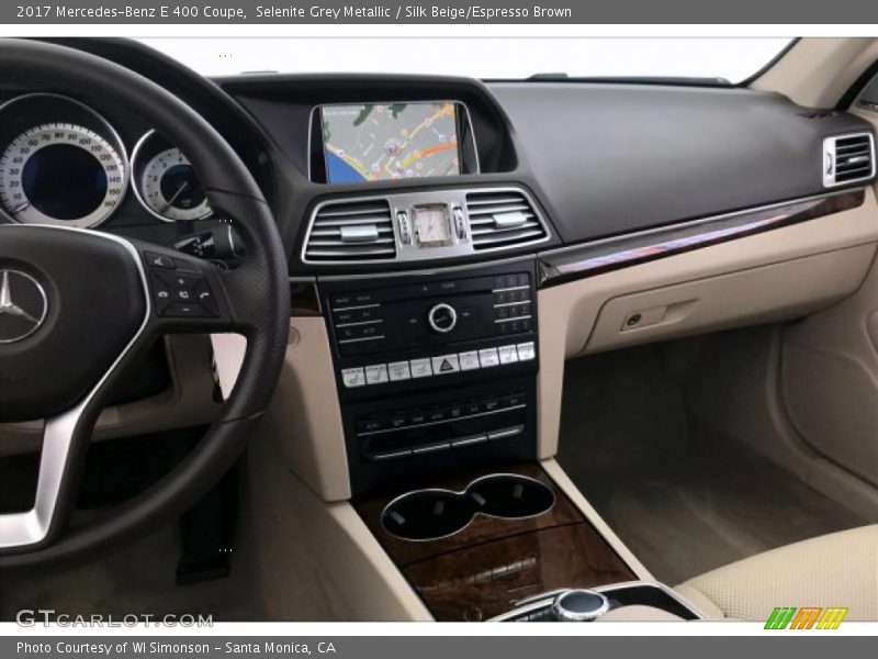 Selenite Grey Metallic / Silk Beige/Espresso Brown 2017 Mercedes-Benz E 400 Coupe