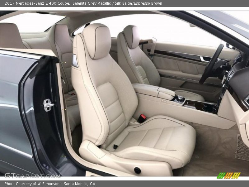 Selenite Grey Metallic / Silk Beige/Espresso Brown 2017 Mercedes-Benz E 400 Coupe