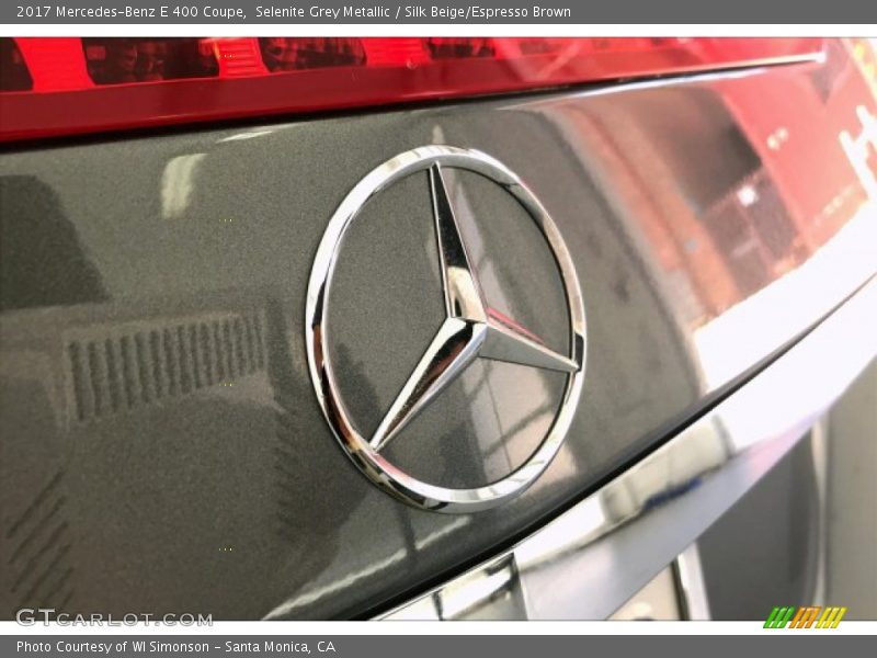 Selenite Grey Metallic / Silk Beige/Espresso Brown 2017 Mercedes-Benz E 400 Coupe