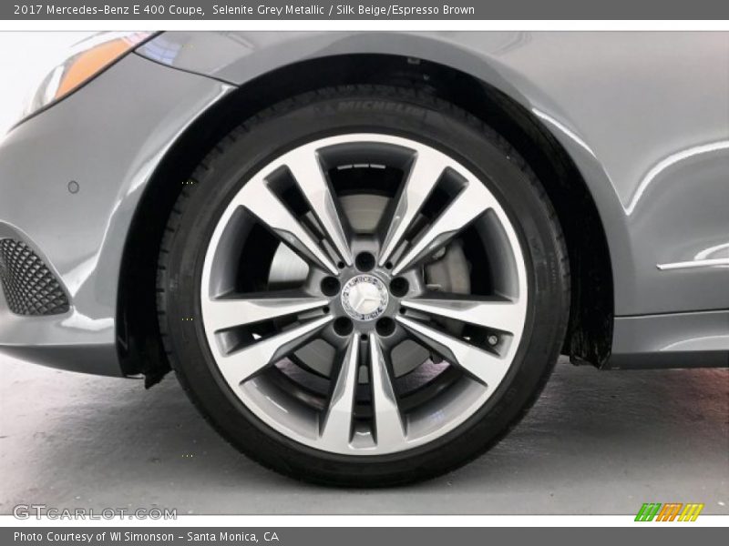 Selenite Grey Metallic / Silk Beige/Espresso Brown 2017 Mercedes-Benz E 400 Coupe