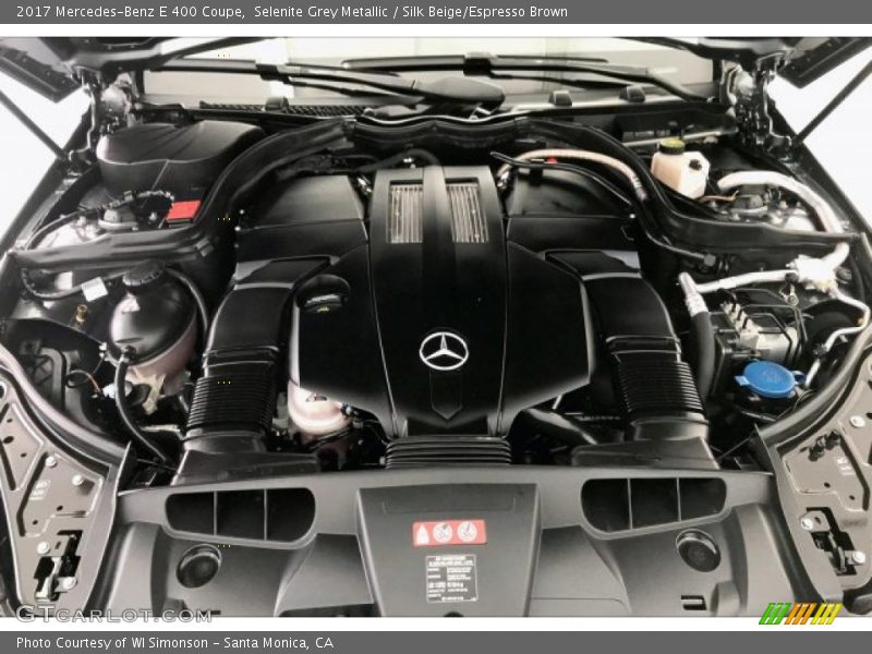Selenite Grey Metallic / Silk Beige/Espresso Brown 2017 Mercedes-Benz E 400 Coupe