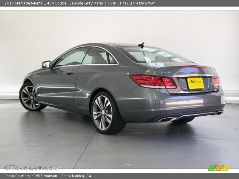 Selenite Grey Metallic / Silk Beige/Espresso Brown 2017 Mercedes-Benz E 400 Coupe