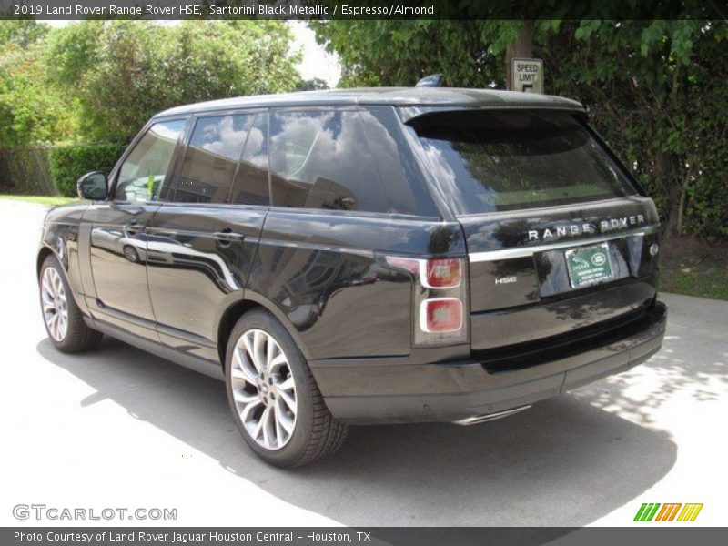 Santorini Black Metallic / Espresso/Almond 2019 Land Rover Range Rover HSE