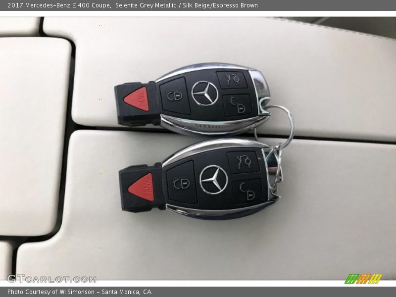 Selenite Grey Metallic / Silk Beige/Espresso Brown 2017 Mercedes-Benz E 400 Coupe