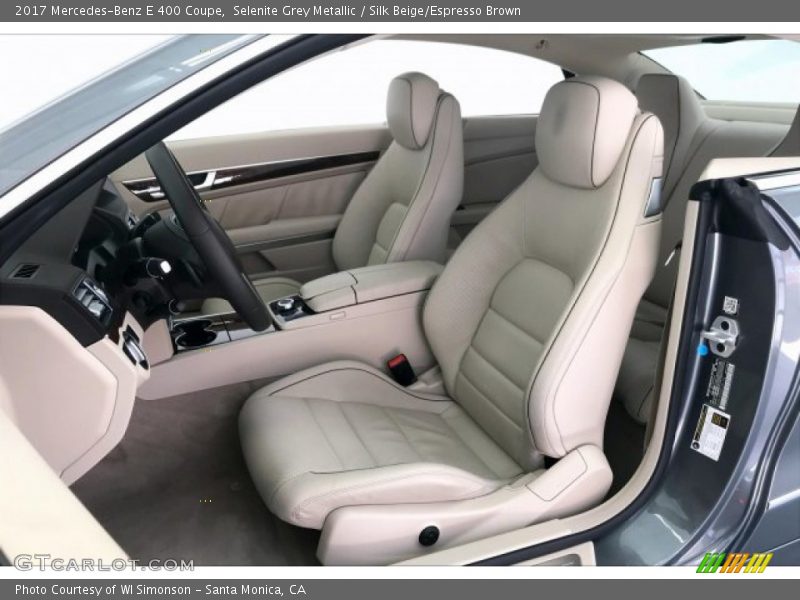 Selenite Grey Metallic / Silk Beige/Espresso Brown 2017 Mercedes-Benz E 400 Coupe