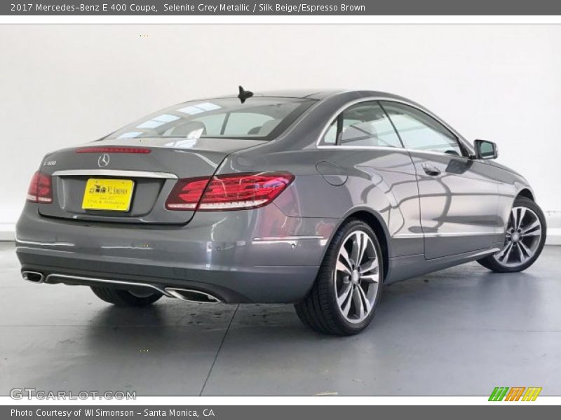 Selenite Grey Metallic / Silk Beige/Espresso Brown 2017 Mercedes-Benz E 400 Coupe