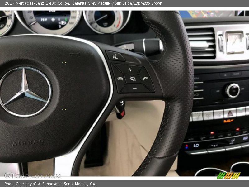 Selenite Grey Metallic / Silk Beige/Espresso Brown 2017 Mercedes-Benz E 400 Coupe
