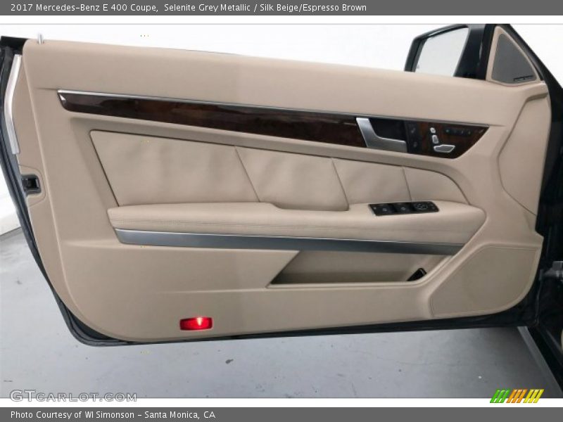 Selenite Grey Metallic / Silk Beige/Espresso Brown 2017 Mercedes-Benz E 400 Coupe