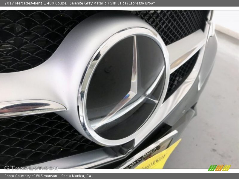 Selenite Grey Metallic / Silk Beige/Espresso Brown 2017 Mercedes-Benz E 400 Coupe