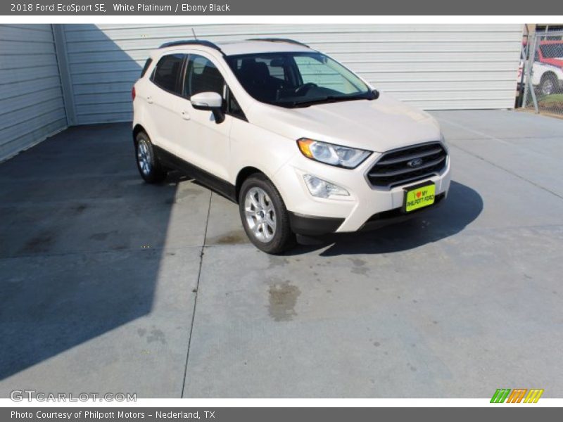 White Platinum / Ebony Black 2018 Ford EcoSport SE