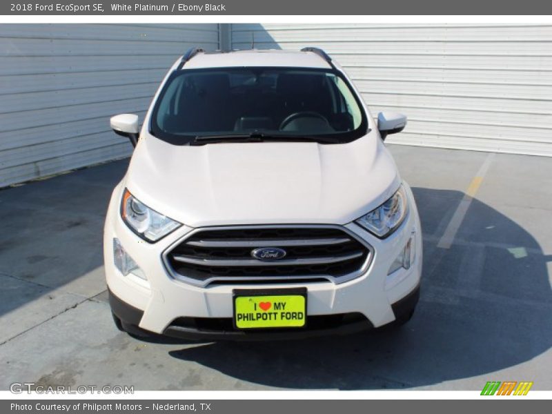 White Platinum / Ebony Black 2018 Ford EcoSport SE