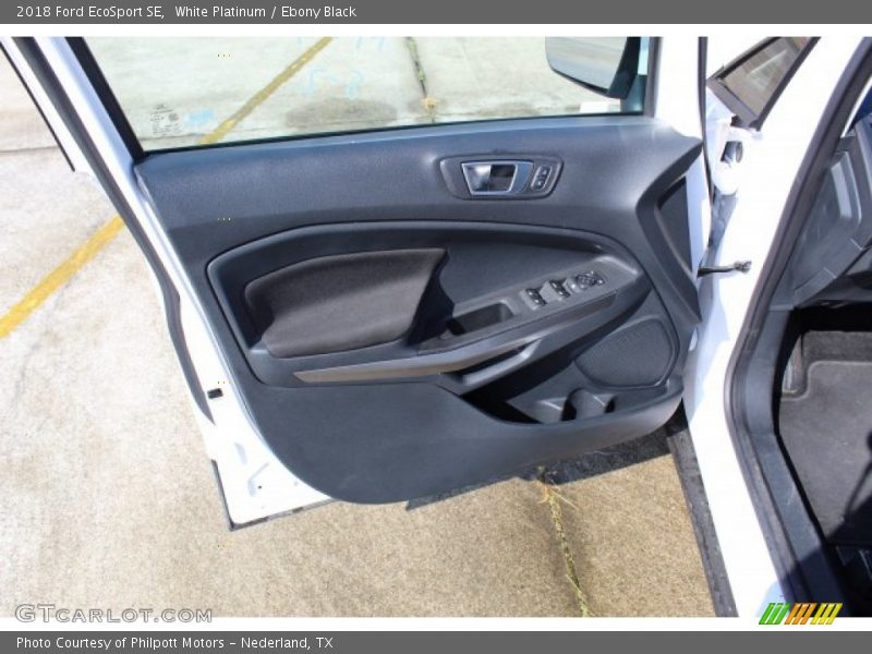 White Platinum / Ebony Black 2018 Ford EcoSport SE