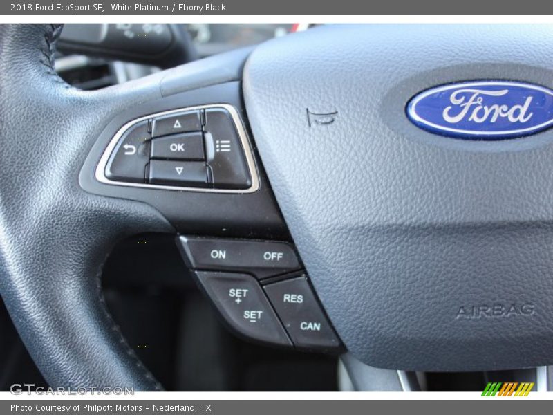 White Platinum / Ebony Black 2018 Ford EcoSport SE