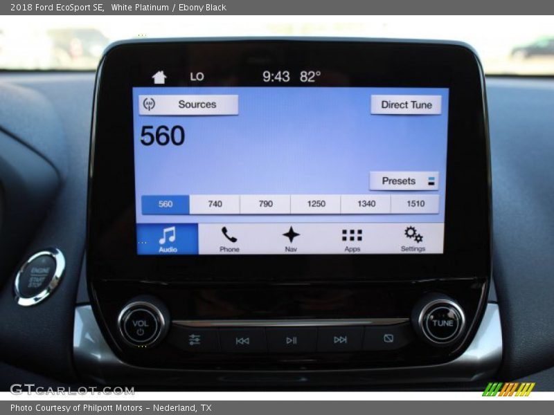 White Platinum / Ebony Black 2018 Ford EcoSport SE