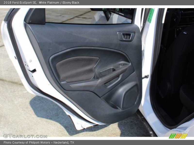 White Platinum / Ebony Black 2018 Ford EcoSport SE
