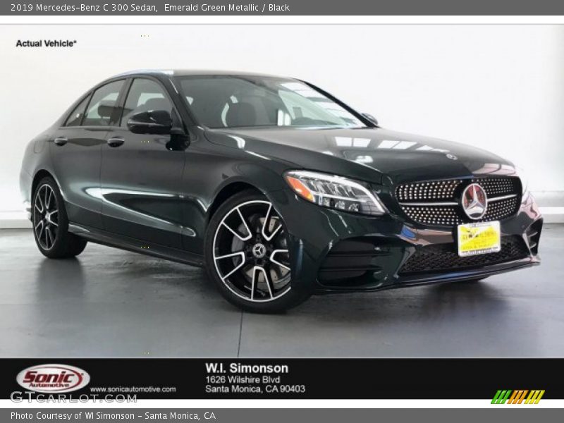 Emerald Green Metallic / Black 2019 Mercedes-Benz C 300 Sedan