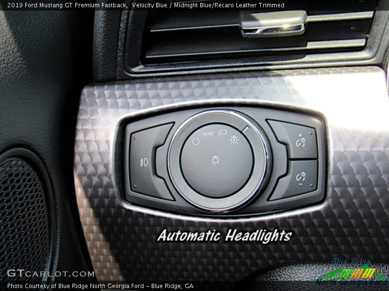 Velocity Blue / Midnight Blue/Recaro Leather Trimmed 2019 Ford Mustang GT Premium Fastback