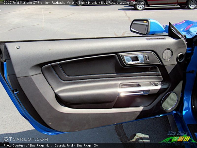 Velocity Blue / Midnight Blue/Recaro Leather Trimmed 2019 Ford Mustang GT Premium Fastback