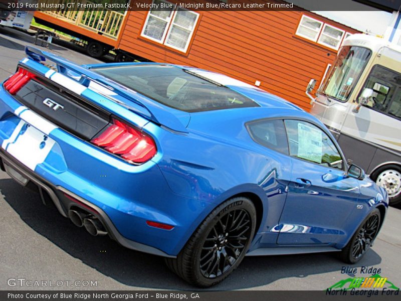 Velocity Blue / Midnight Blue/Recaro Leather Trimmed 2019 Ford Mustang GT Premium Fastback