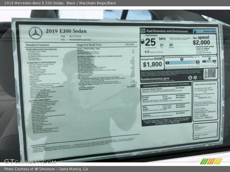 Black / Macchiato Beige/Black 2019 Mercedes-Benz E 300 Sedan