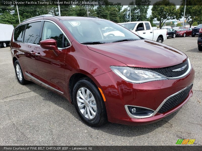 Velvet Red Pearl / Black/Alloy 2019 Chrysler Pacifica Touring L