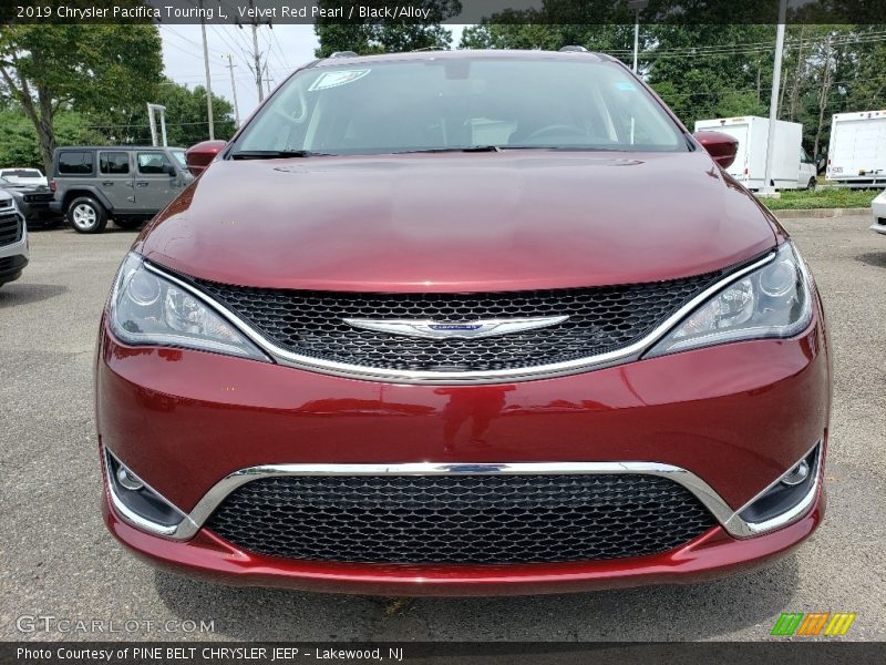 Velvet Red Pearl / Black/Alloy 2019 Chrysler Pacifica Touring L