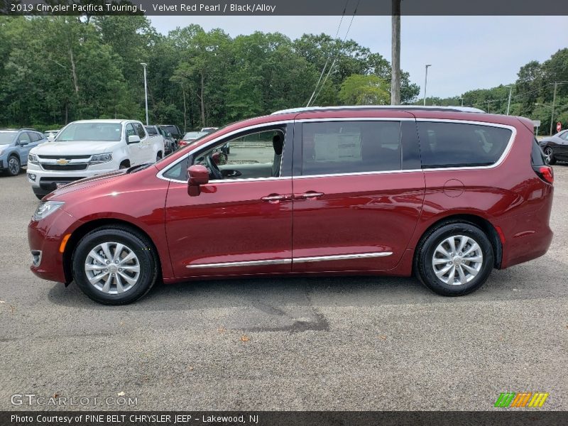 Velvet Red Pearl / Black/Alloy 2019 Chrysler Pacifica Touring L