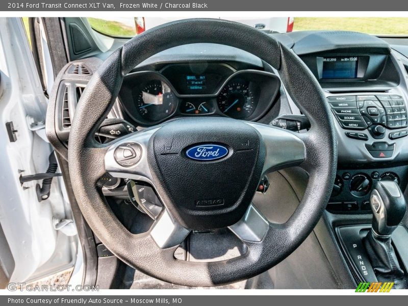 Frozen White / Charcoal Black 2014 Ford Transit Connect XLT Van