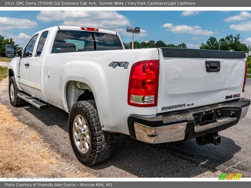 Summit White / Very Dark Cashmere/Light Cashmere 2013 GMC Sierra 2500HD SLE Extended Cab 4x4